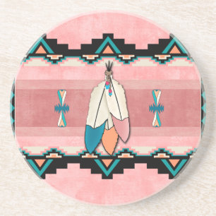 Dessous De Verre En Grès Trois plumes