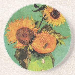 Dessous De Verre En Grès Trois tournesols dans un vase par Vincent van Gogh