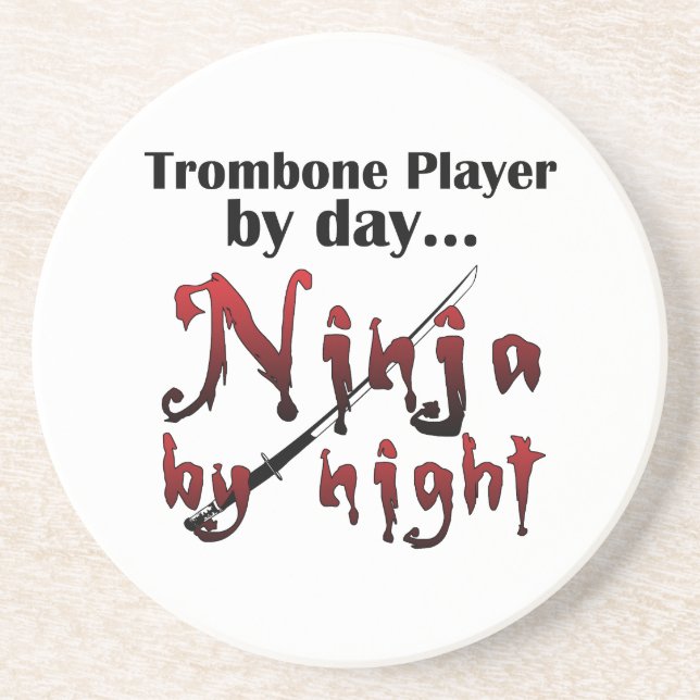 Dessous De Verre En Grès Trombone Ninja (Devant)