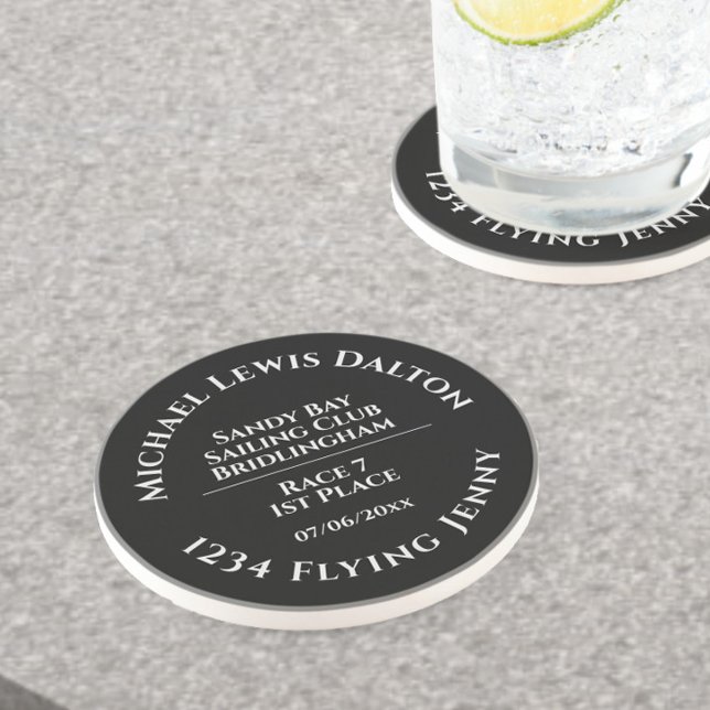 Dessous De Verre En Grès Trophée du club nautique Sandstone (Créateur téléchargé)