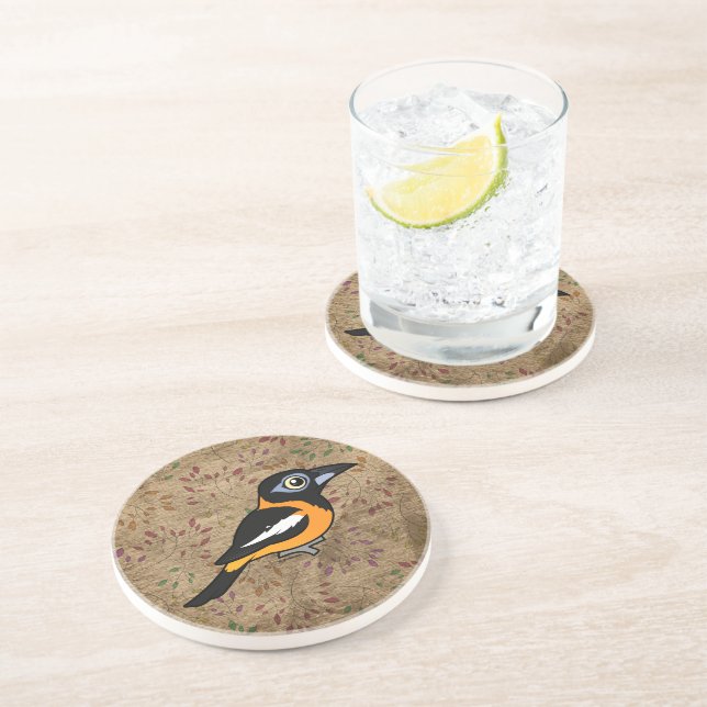 Dessous De Verre En Grès Troupiale vénézuélien Birdorable (Côté)