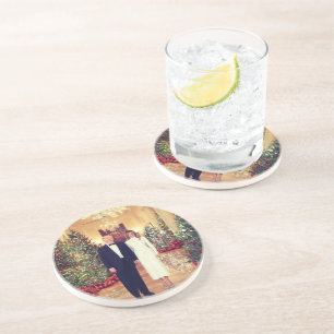 Dessous De Verre En Grès Trump Président des États-Unis Noël à la Maison Bl