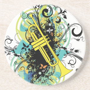 Dessous De Verre En Grès Trumpet Grunge Swirl