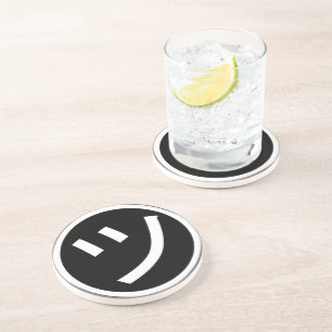 Dessous De Verre En Grès ㋡ Tsu Kana Katakana Émoticône Souriant Emoji / Émo