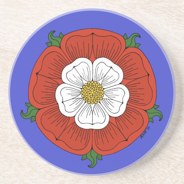 Dessous De Verre En Grès Tudor Rose (Devant)