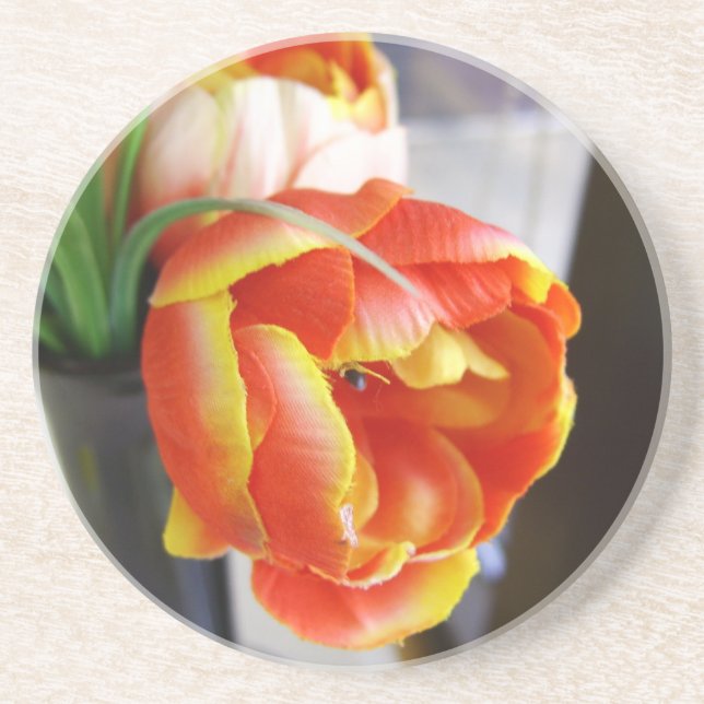 Dessous De Verre En Grès Tulipe de soie (Devant)
