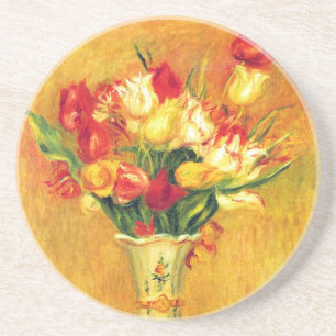 Dessous De Verre En Grès Tulipes par Pierre Renoir, Art de l'Impressionnism