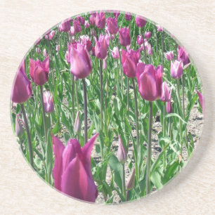 Dessous De Verre En Grès Tulipes violettes du Regal