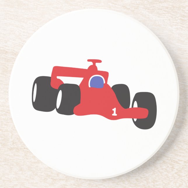 Dessous De Verre En Grès Turbo voiture de course (Devant)