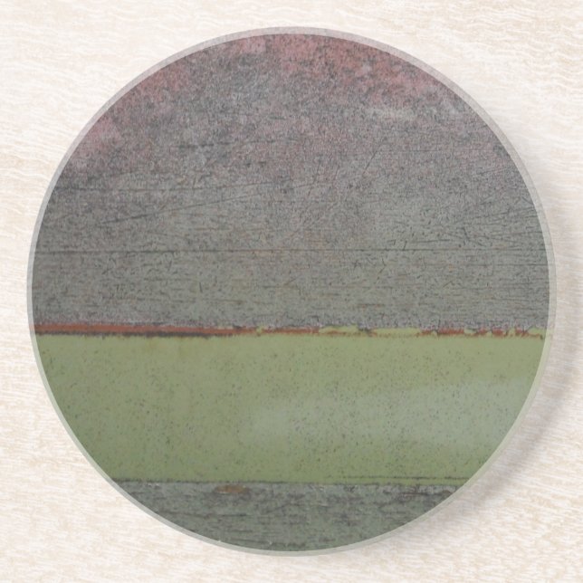 Dessous De Verre En Grès Turquoise bleu rose vert rouillé (Devant)