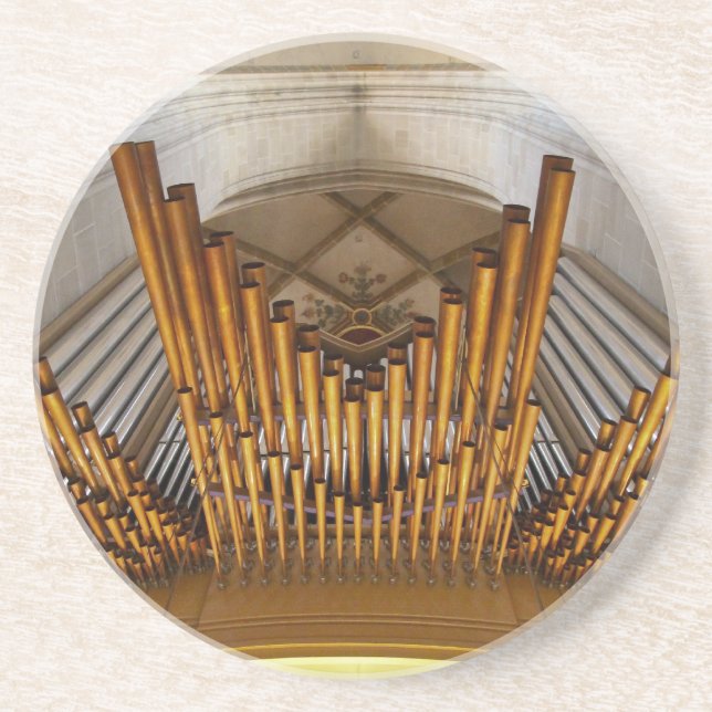 Dessous De Verre En Grès Tuyaux d'orgue dorés (Devant)