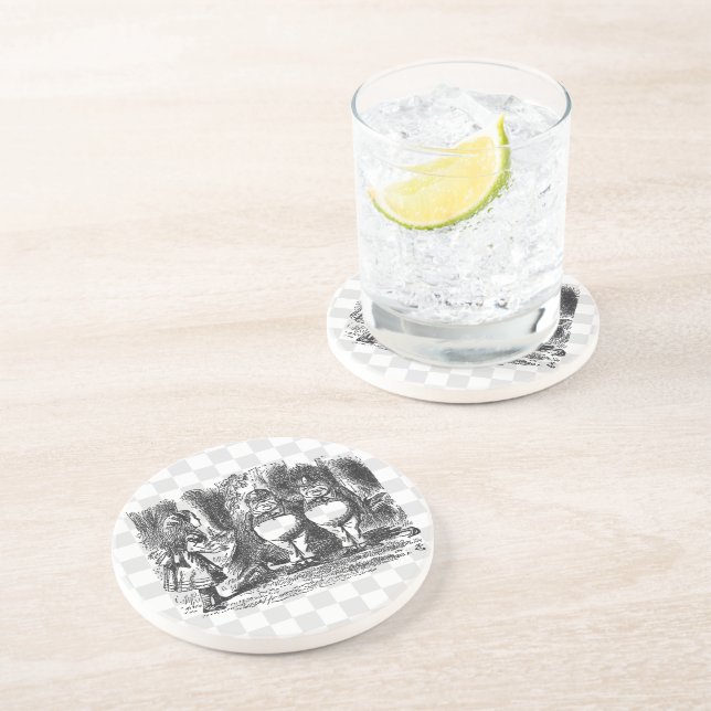 Dessous De Verre En Grès Tweedle Dum et Tweedle Dee (Côté)