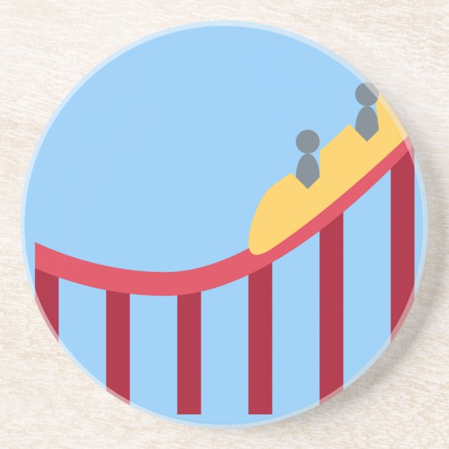 Dessous De Verre En Grès Twitter Emoji - Roller coaster (Devant)