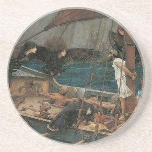 Dessous De Verre En Grès Ulysse et les sirènes par John William Waterhouse