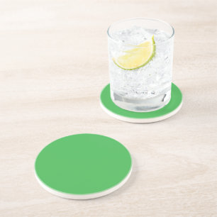 Dessous De Verre En Grès un arrière - plan vert avec une bordure blanche