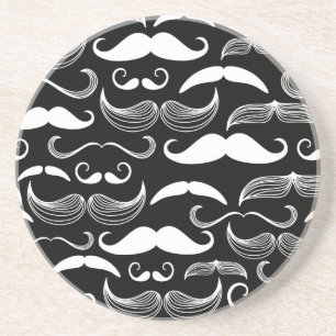 Dessous De Verre En Grès Un club des messieurs. Motif de moustache