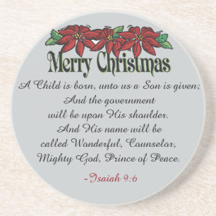 Dessous De Verre En Grès Un enfant naît Écriture Noël