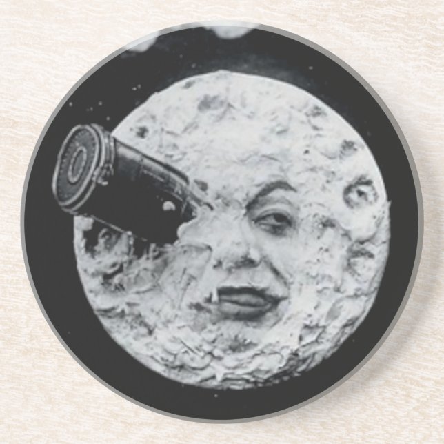 Dessous De Verre En Grès Un voyage à la lune (Devant)