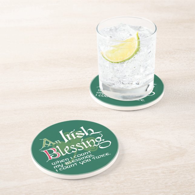 Dessous De Verre En Grès Une bénédiction irlandaise (Côté)