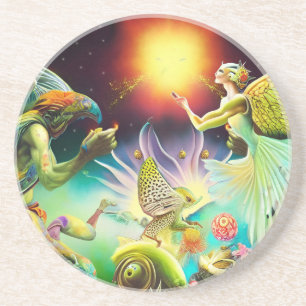 Dessous De Verre En Grès Une époque de peinture à l'huile repensée