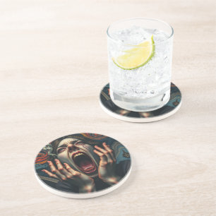 Dessous De Verre En Grès Une Femme Tortueuse Haunting Scream
