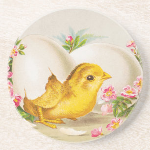 Dessous De Verre En Grès "Une offrande de Pâques" Carte victorienne ancienn