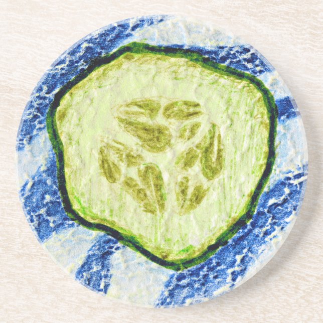 Dessous De Verre En Grès Une tranche d'été (Devant)