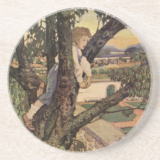 Dessous De Verre En Grès Une vue des arbres par Jessie Willcox Smith (Devant)
