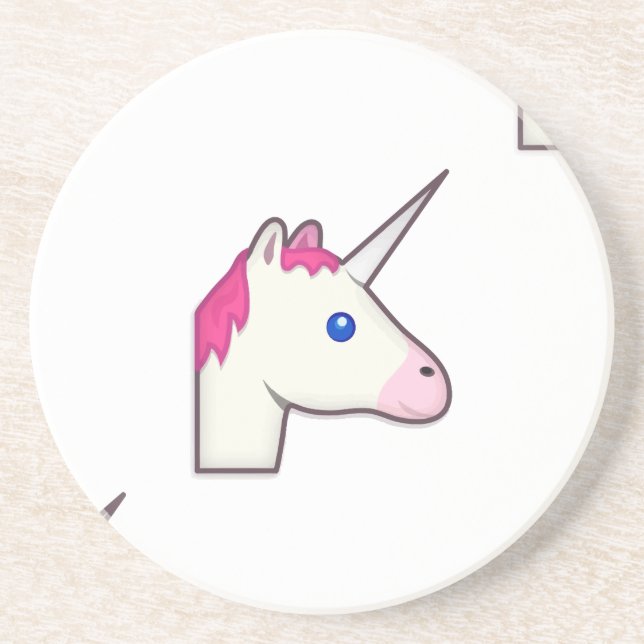 Dessous De Verre En Grès unicorn emoji (Devant)