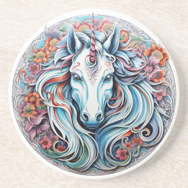 Dessous De Verre En Grès Unicorne (Devant)