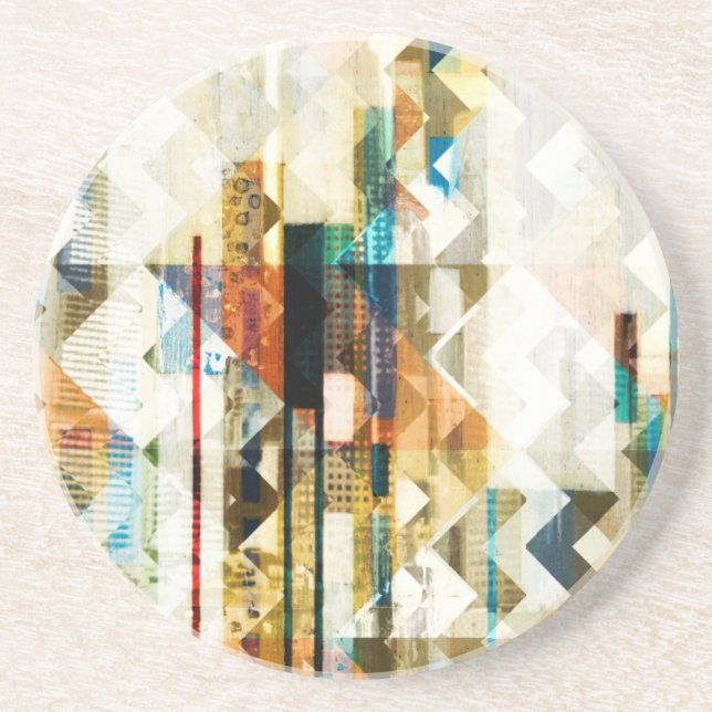 Dessous De Verre En Grès Urbain Chevron II (Devant)