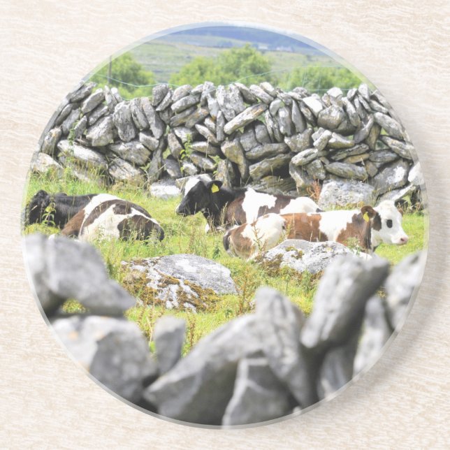 Dessous De Verre En Grès Vaches qui mugissent (Devant)