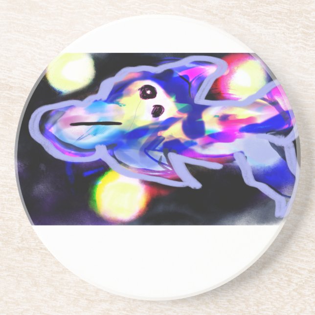 Dessous De Verre En Grès Vague dauphin (Devant)