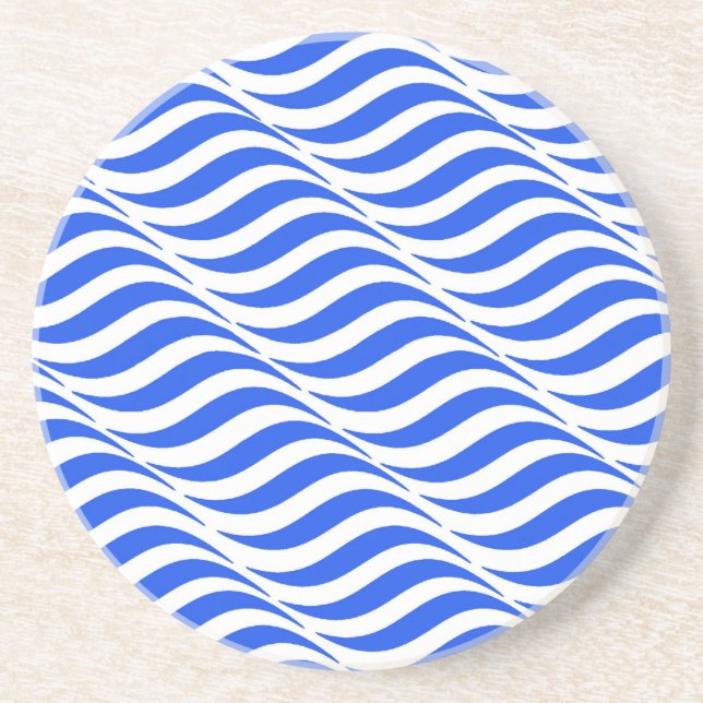 Dessous De Verre En Grès Vagues bleues (Devant)