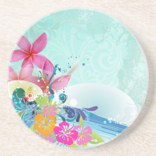Dessous De Verre En Grès Vagues de hula PixDezines