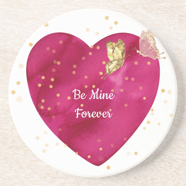 Dessous De Verre En Grès Valentine Heart  Coaster (Devant)