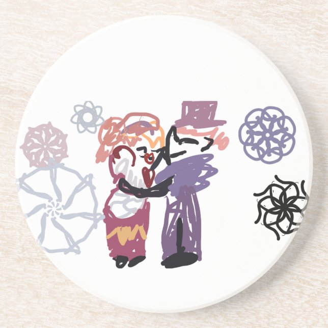 Dessous De Verre En Grès Valentine joy (Devant)