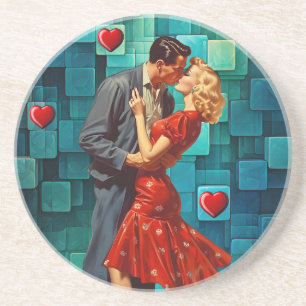 DESSOUS DE VERRE EN GRÈS VALENTINE VINTAGE PASSION