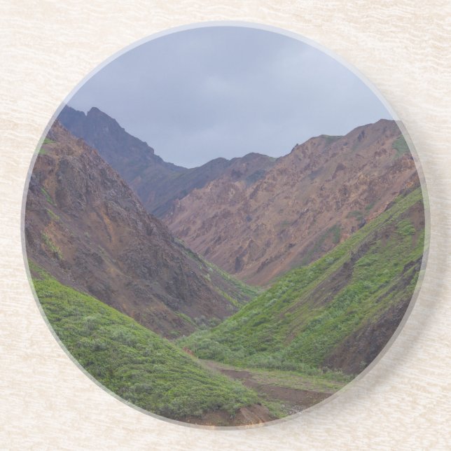 Dessous De Verre En Grès Vallée à la rivière Toklat de Denali (Devant)