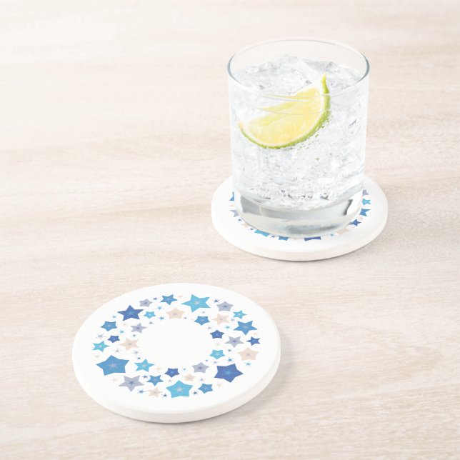 Dessous De Verre En Grès Valse céleste (Côté)