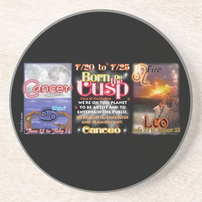 Dessous De Verre En Grès Valxart zodiac Cusp of Cancer Leo (Devant)