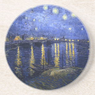 Dessous De Verre En Grès Van Gogh : Nuit étoilée sur le Rhône