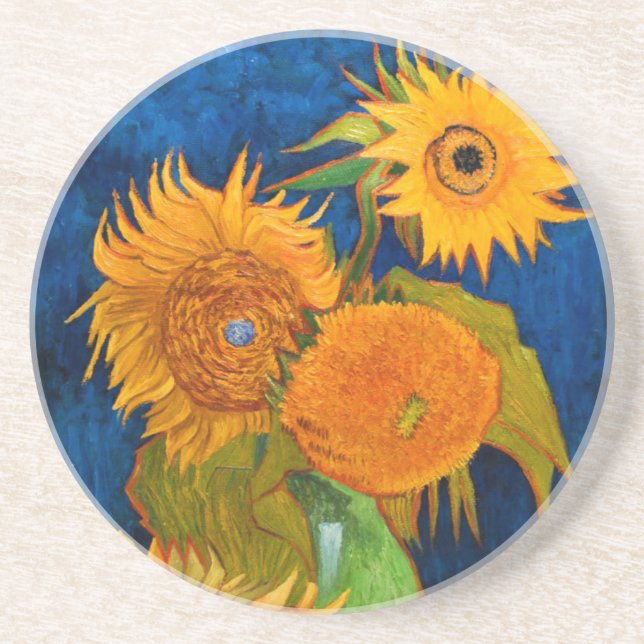 Dessous De Verre En Grès Van Gogh Sunflowers (Devant)
