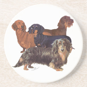 Dessous De Verre En Grès Variétés Dachshund