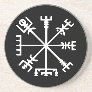 Dessous De Verre En Grès Vegvísir (boussole de Viking)
