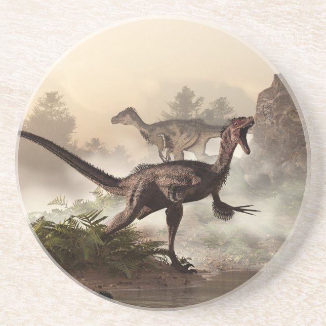 Dessous De Verre En Grès Velociraptors (Devant)