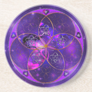 Dessous De Verre En Grès Vénus Flower of Love fineART Universe