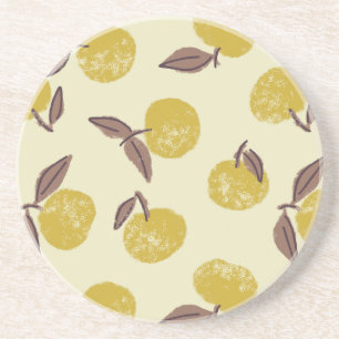 Dessous De Verre En Grès Verger de Citrus - Fruits et Feuilles Rustiques da