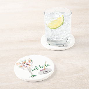 Dessous De Verre En Grès Verre à vin avec personnalité