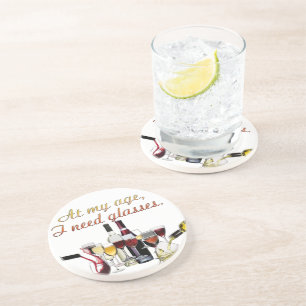 Dessous De Verre En Grès Verres à vin SlipperyJoe's jeu de mots coquin roug